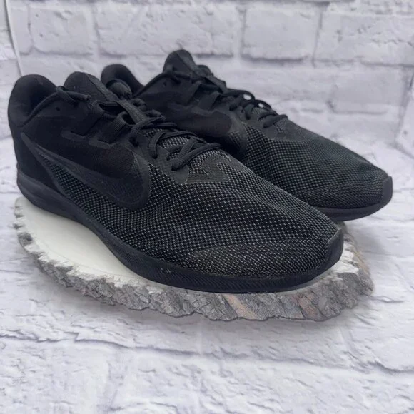 Nike Men's Downshifter 9 Running Shoe All Black Size 13 Sneakers AR4946-002 - Picture 1 of 9